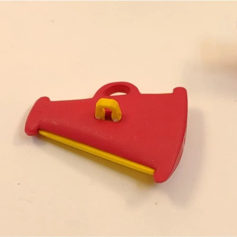 Megaphone Buttons lot of 104 Cupcake Decoration Crafts Yellow and Red